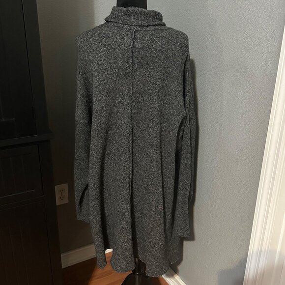 Flax By Angelheart Womens Sweater Dress Medium Turtleneck 3/4 Sleeve Wool Blend - Picture 8 of 8